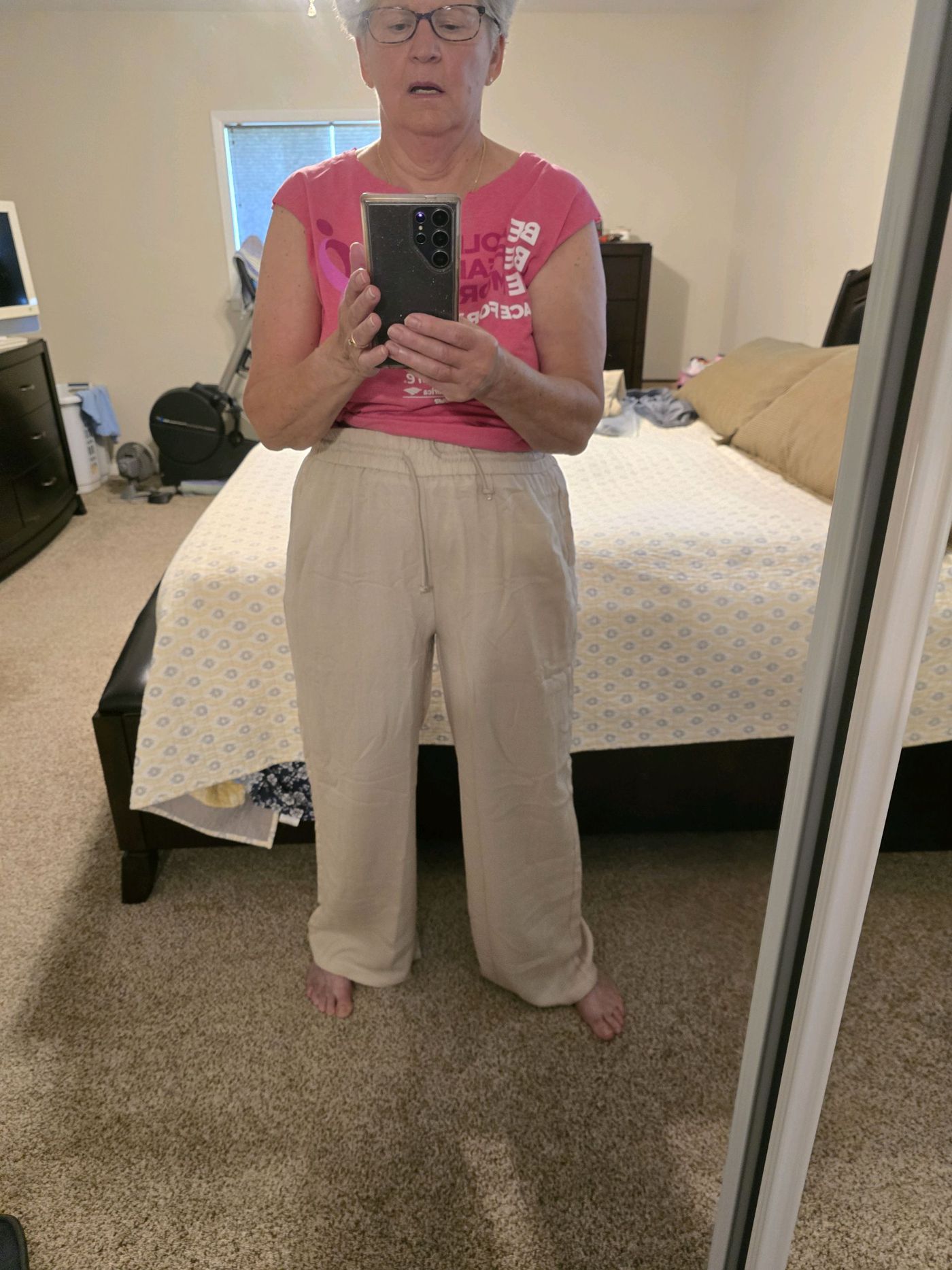 Emily J. wearing the pants